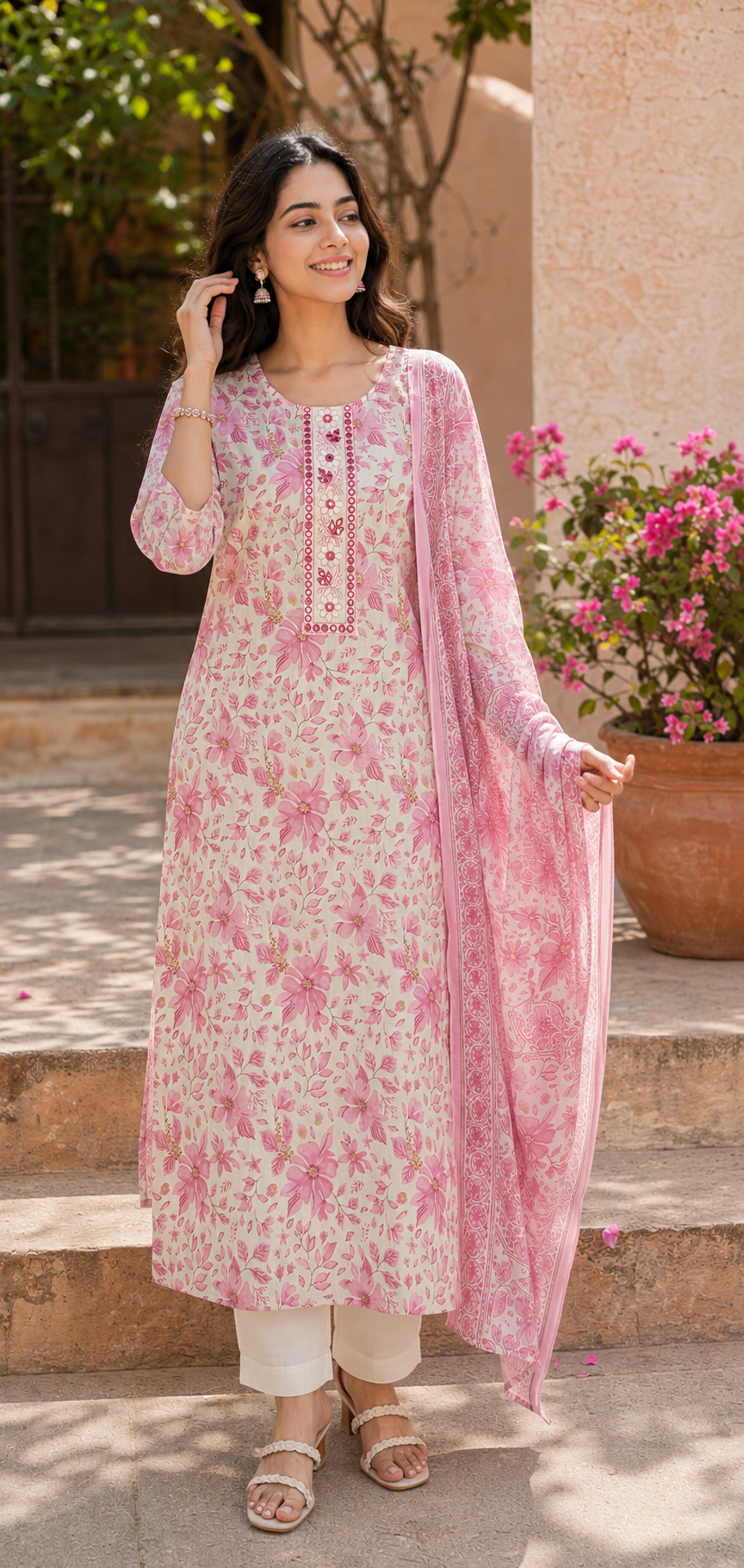 Bloom Floral Cotton Suit Set