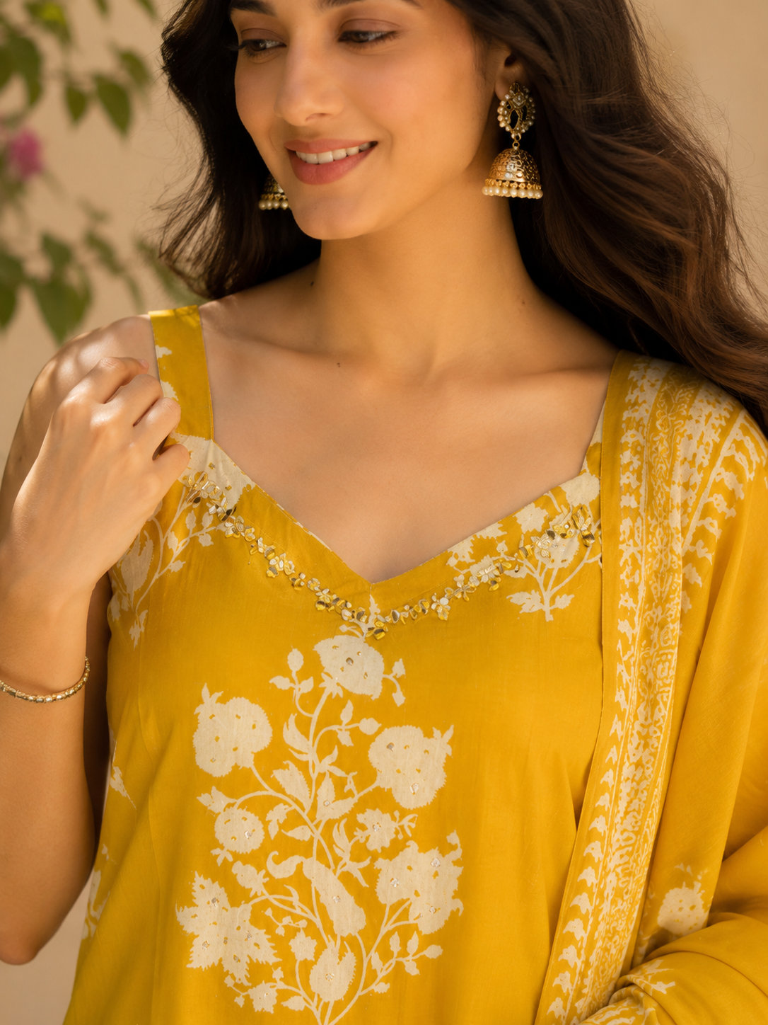 Sunshine Floral Cotton Suit Set