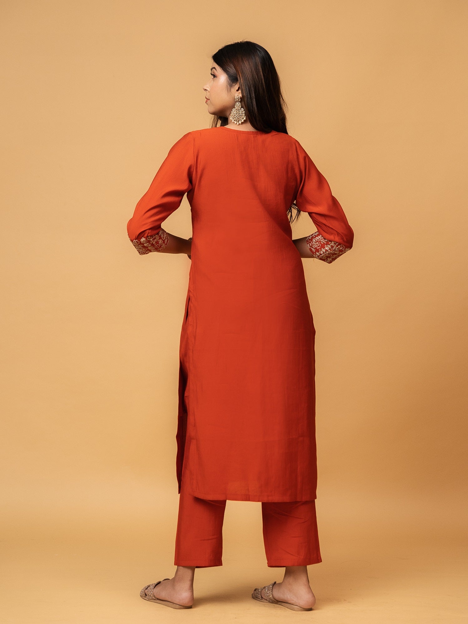 Elegant Zari-Embroidered Suit Set