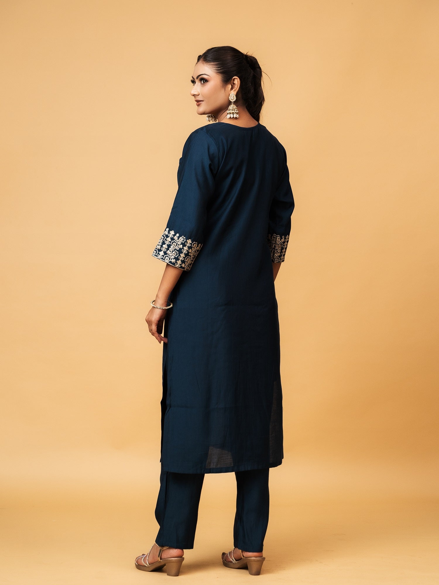 Elegant Zari-Embroidered Suit Set