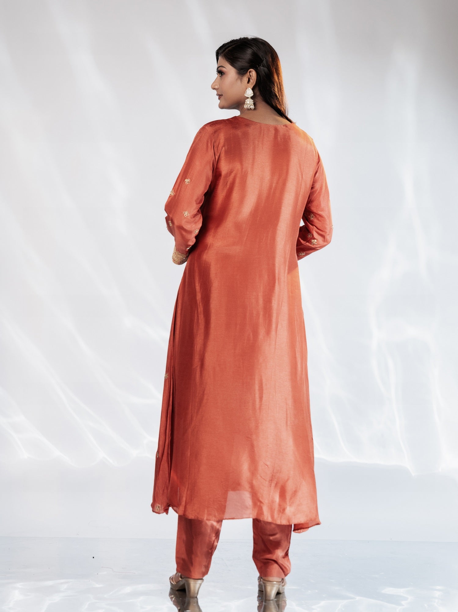 Rust Orange Ethnic Suit Set