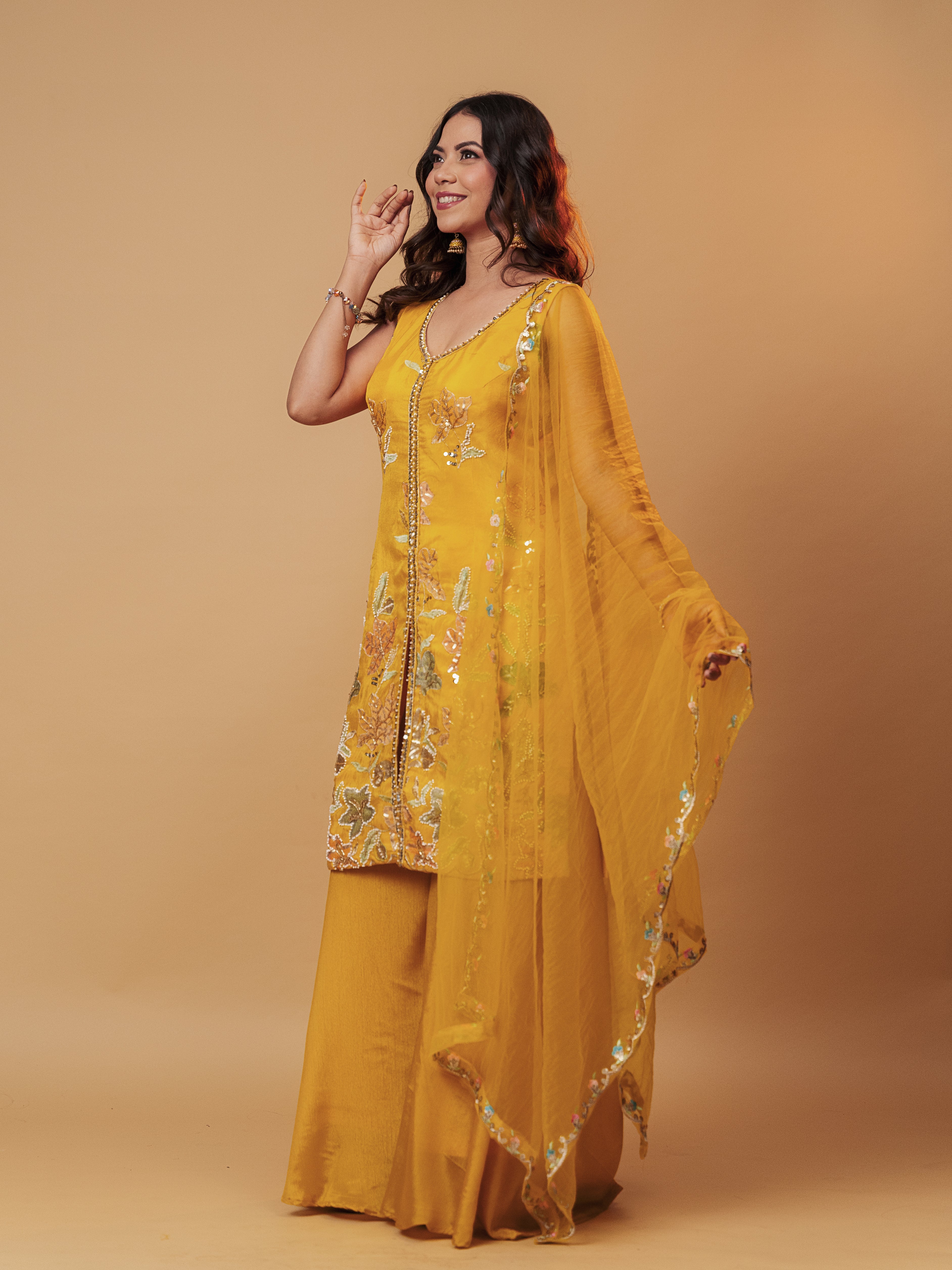 Bloom Festive Heavy Embroidered Palazzo Set