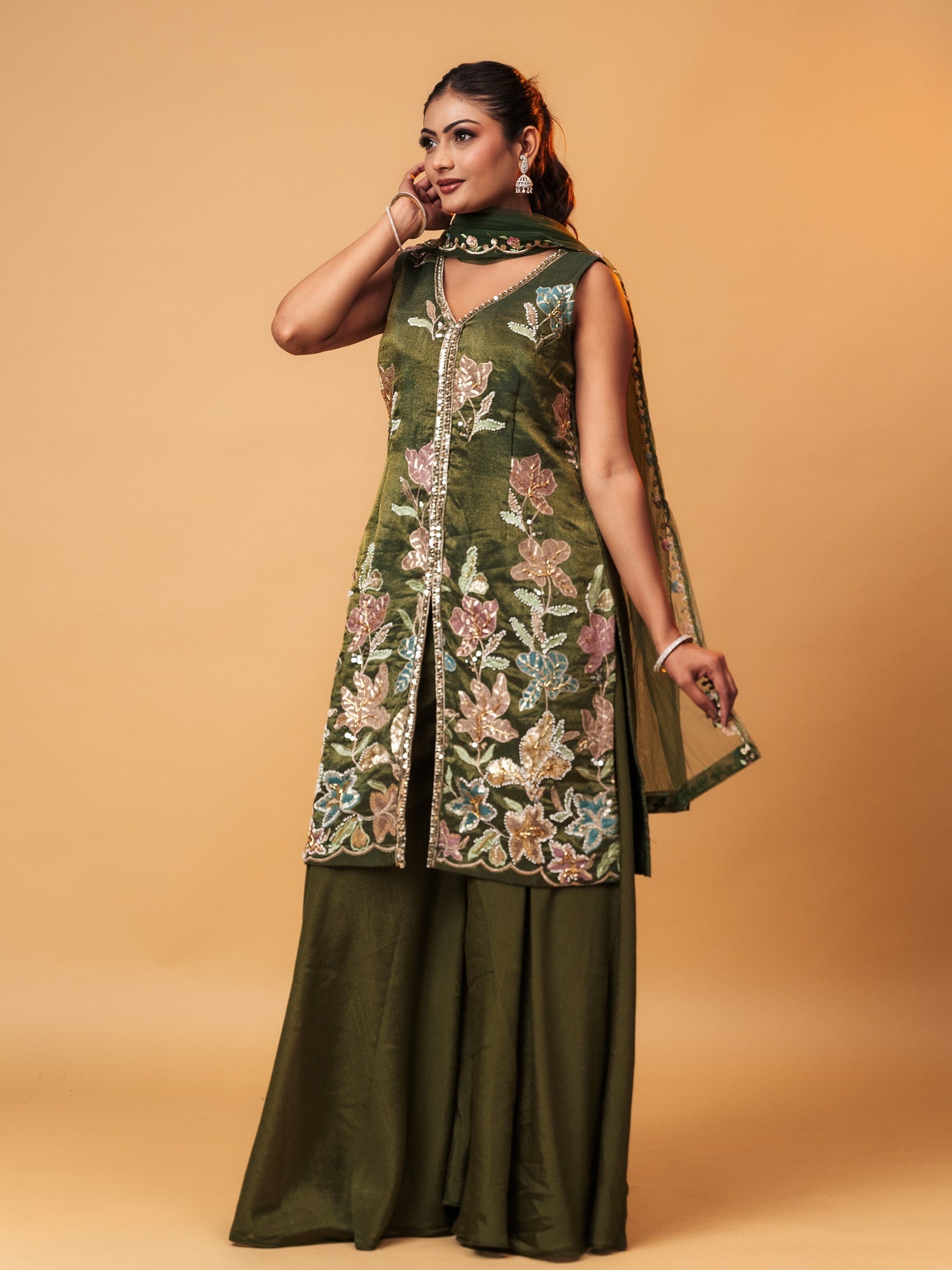 Bloom Festive Heavy Embroidered Palazzo Set