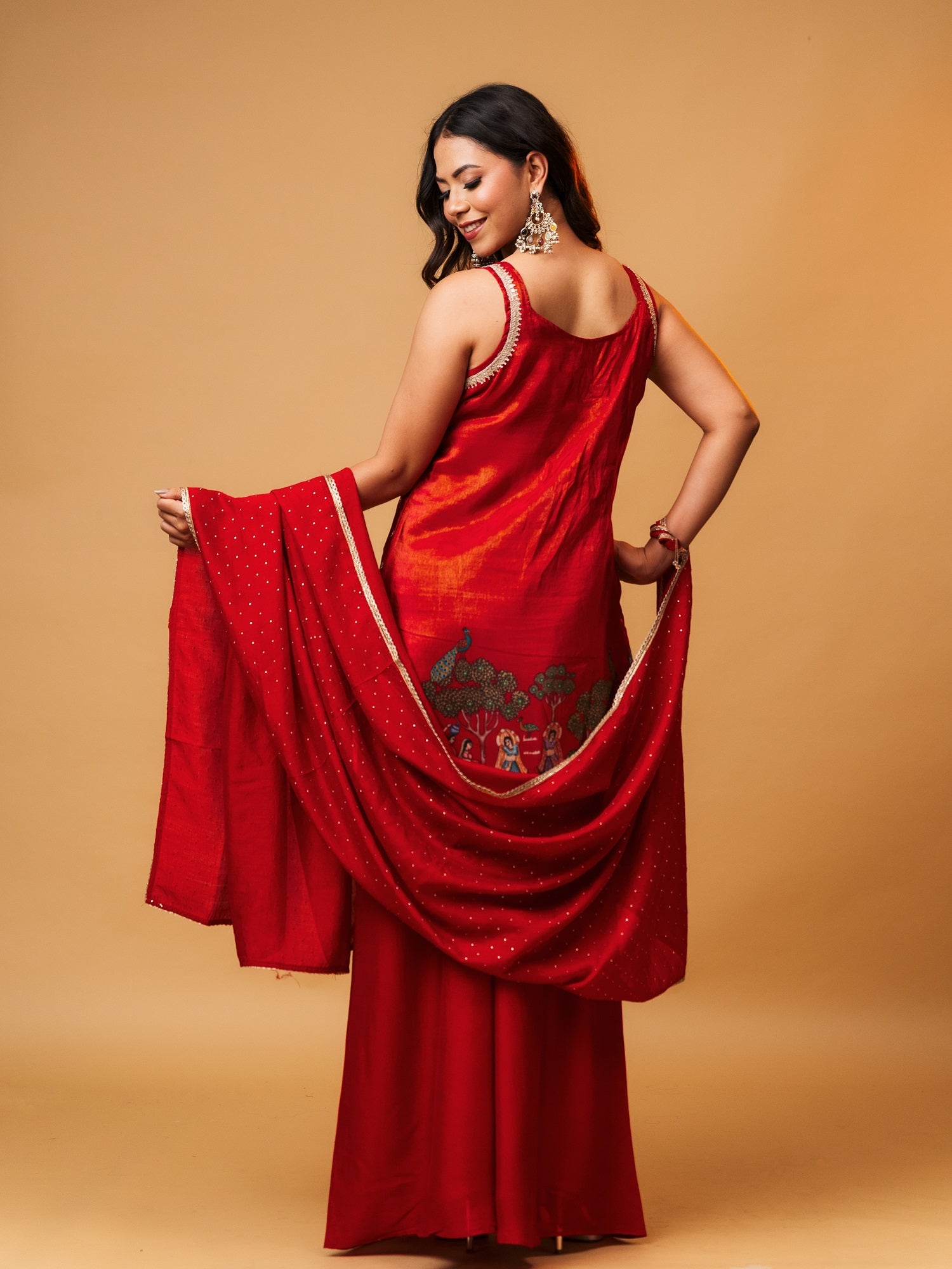 Scarlet Red Figures Heritage Sharara Set