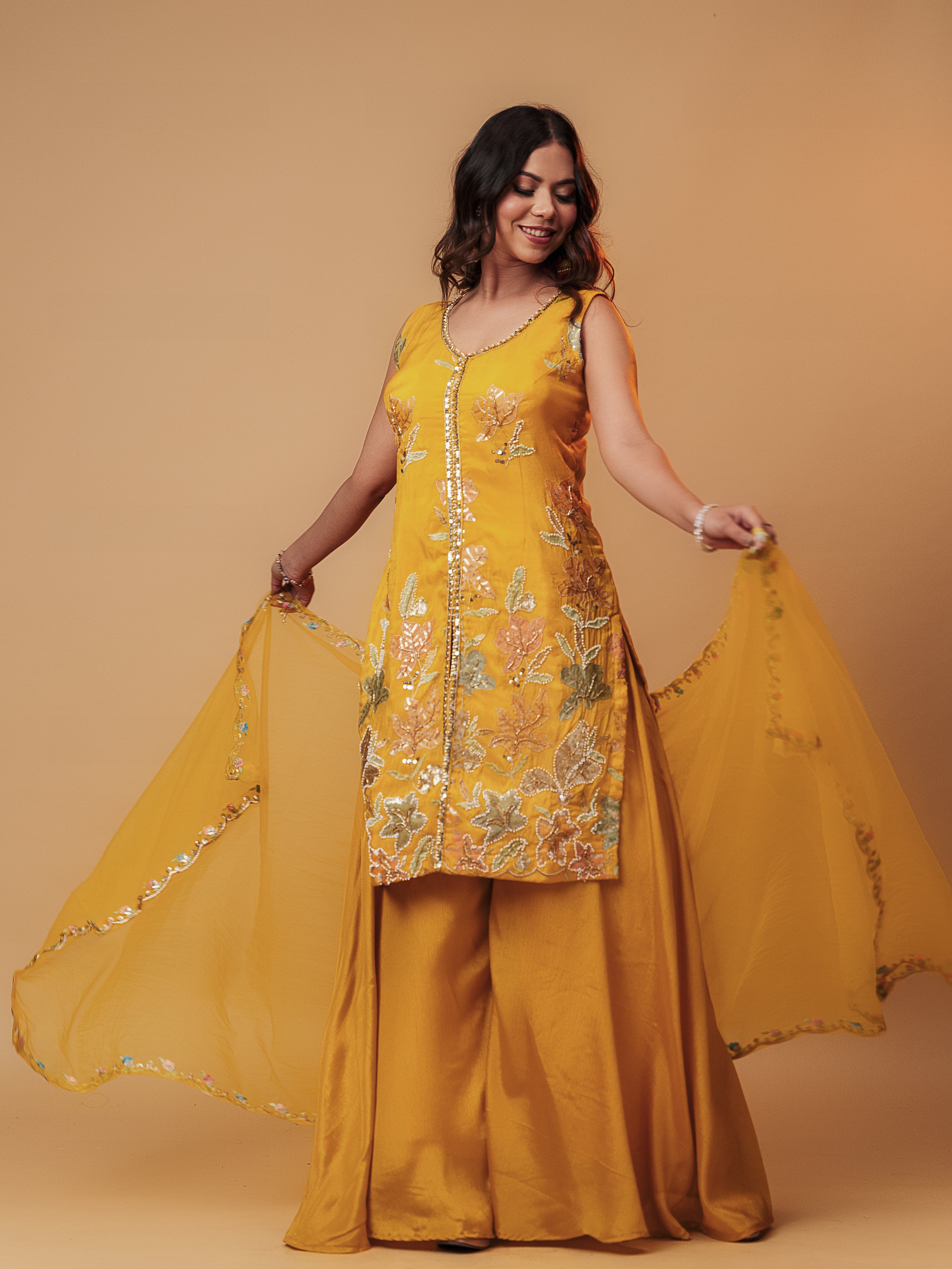 Bloom Festive Heavy Embroidered Palazzo Set