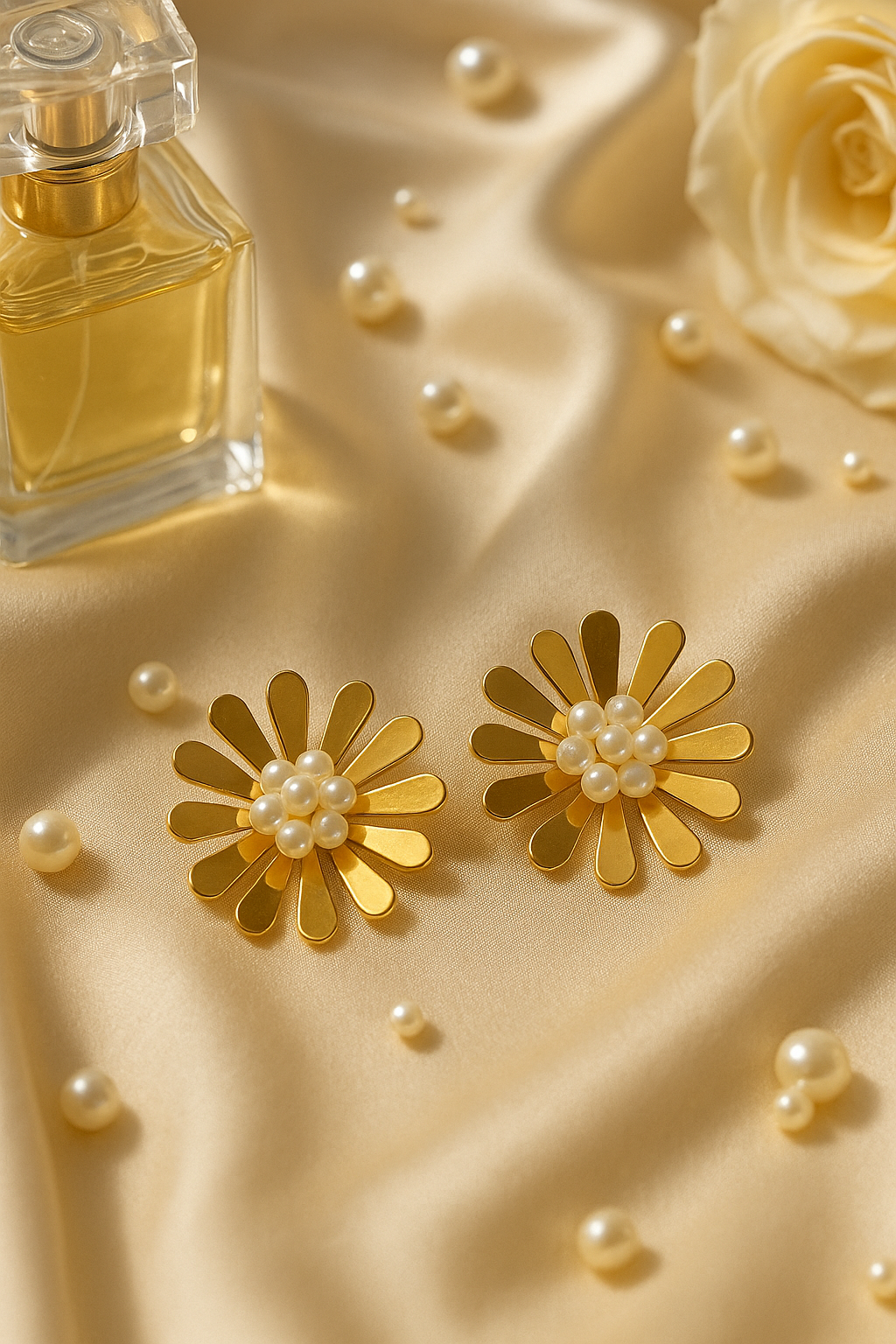 Golden Daisy Bloom Studs