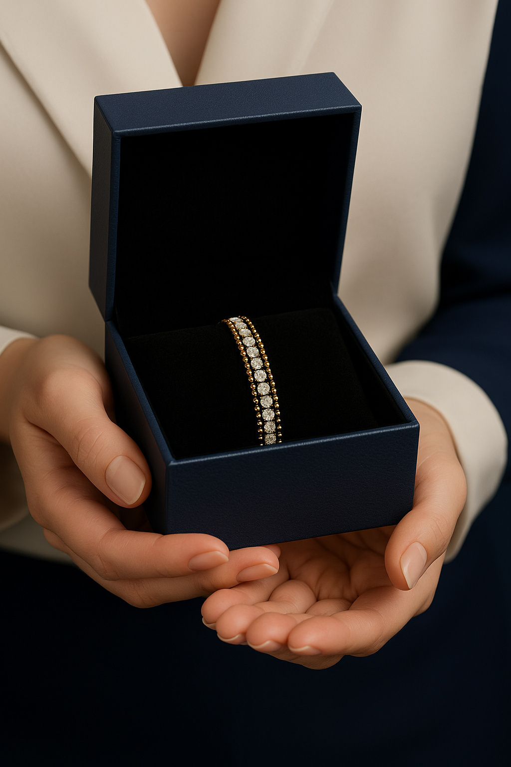 Dazzle-Edge Goldline Bracelet