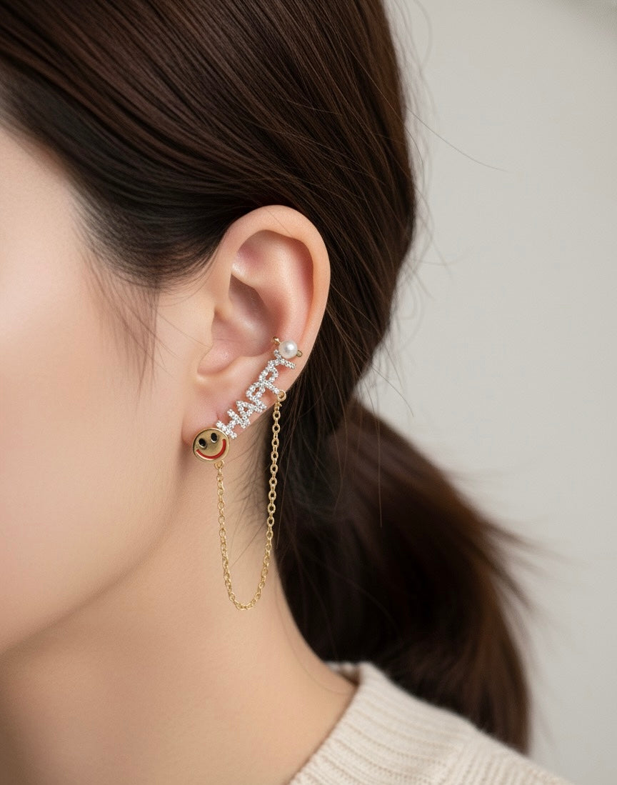 Happy Single Dangling Earring