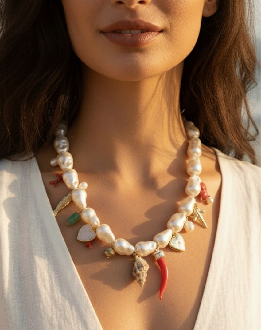 Coastal Charm Pearl Necklace