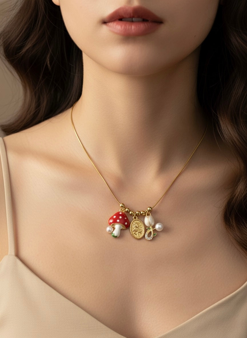 Charm Cluster Necklace