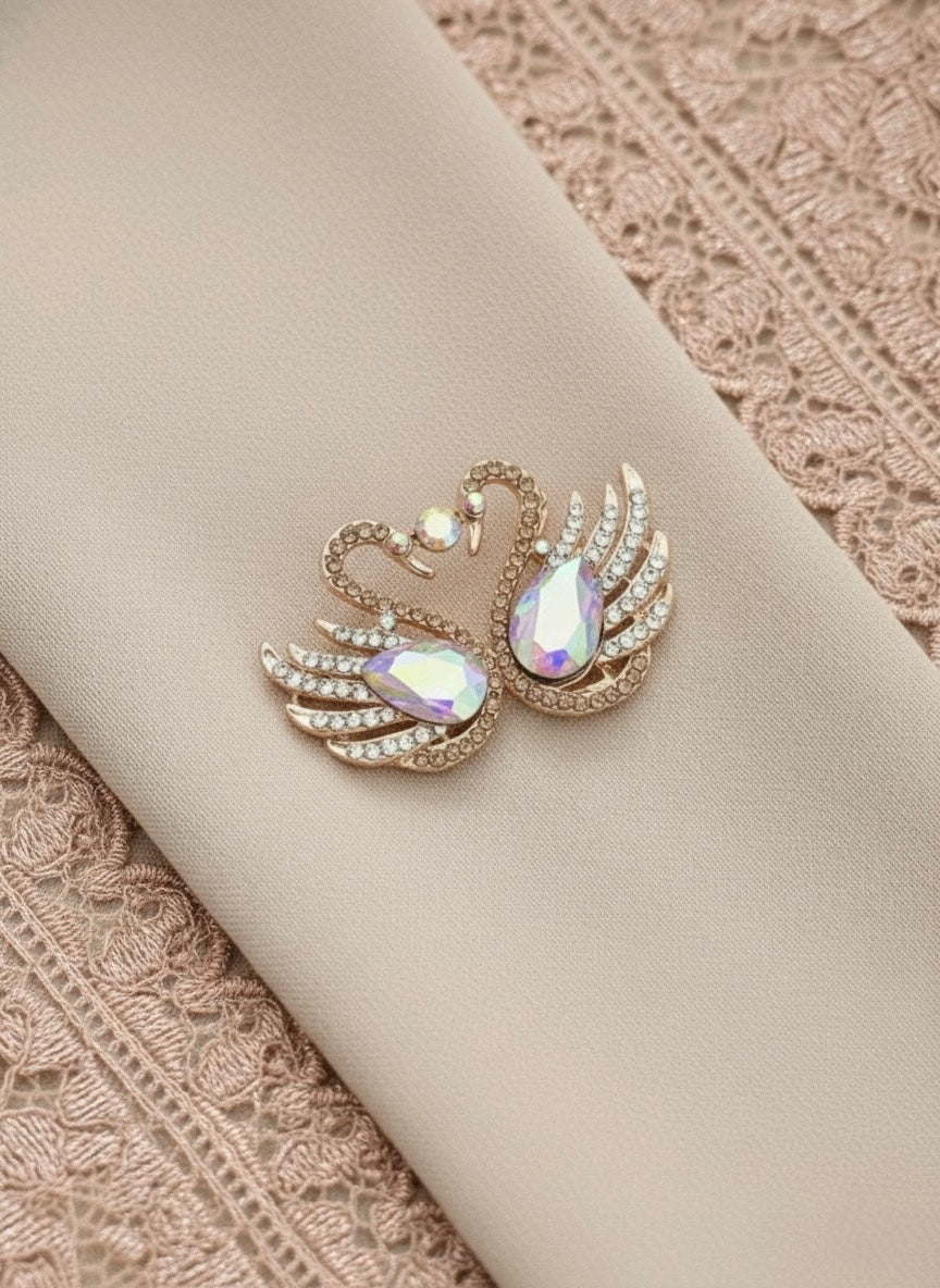 Celestial Swan Harmony Brooch