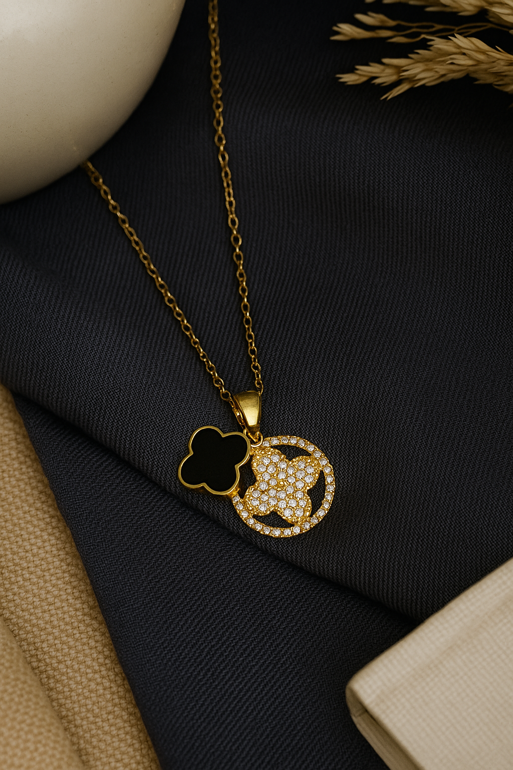 Midnight Clover Luxe Necklace