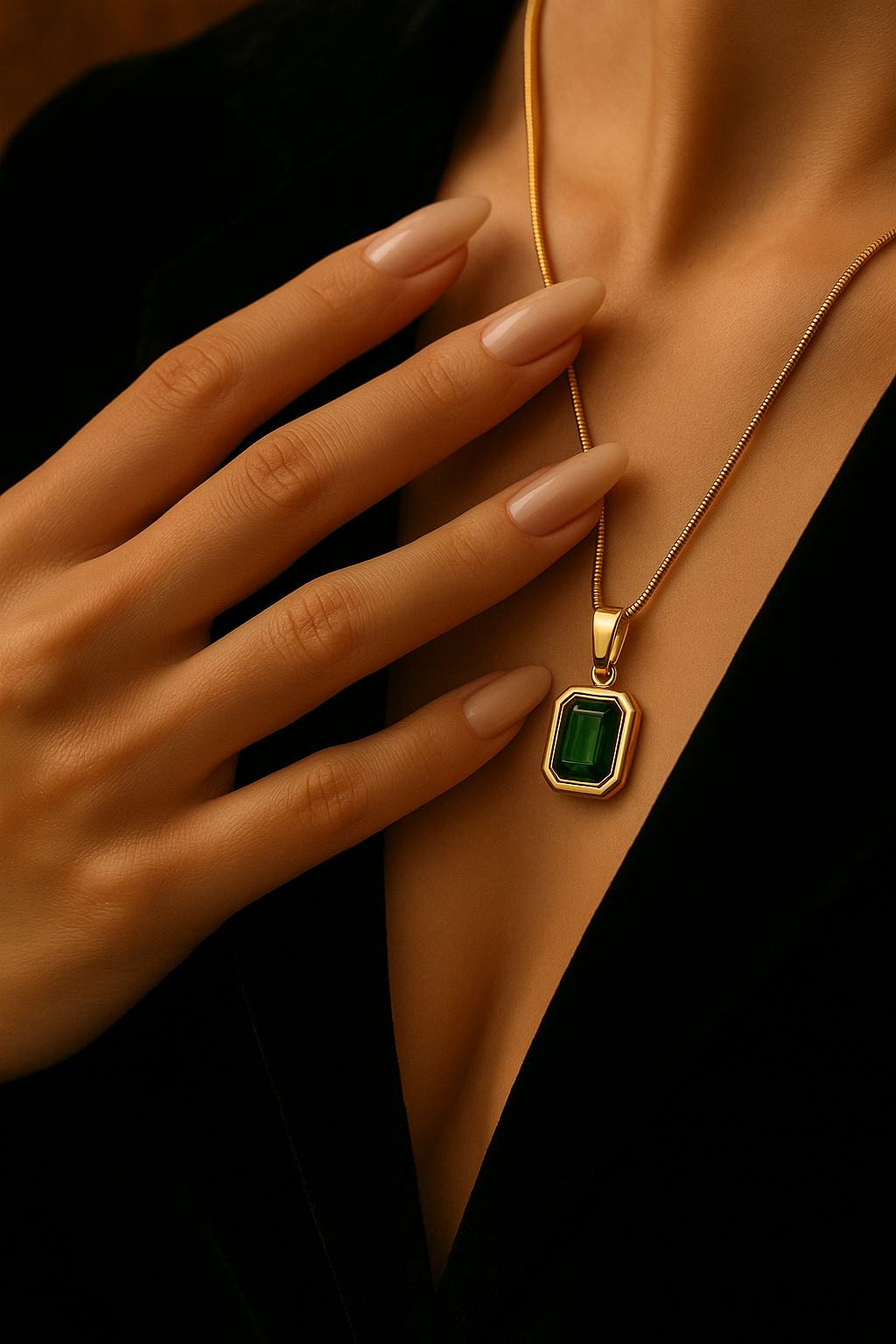 Emerald Luxe Pendant Necklace