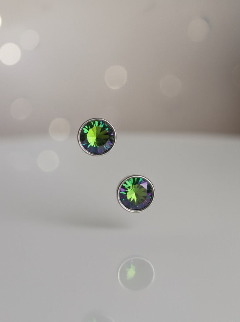 Mystic Aurora Gemstone Studs