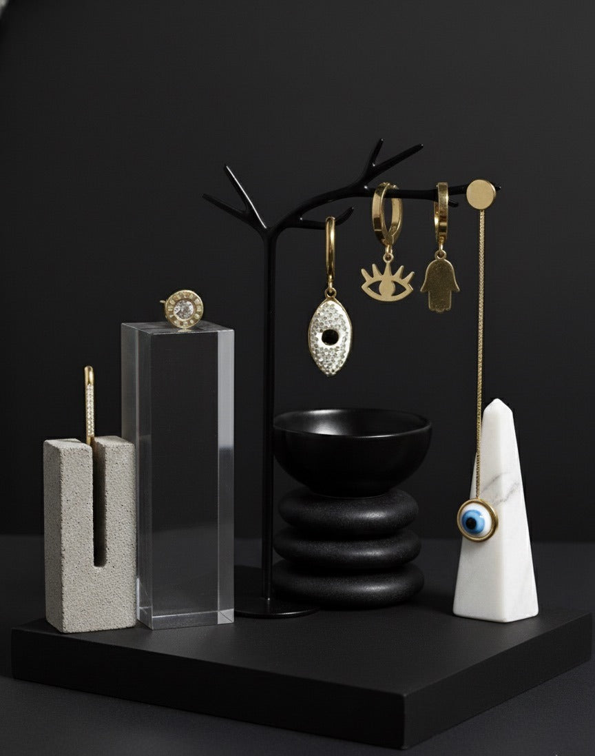 Evil-eye Charm Mix-Match Earring Set