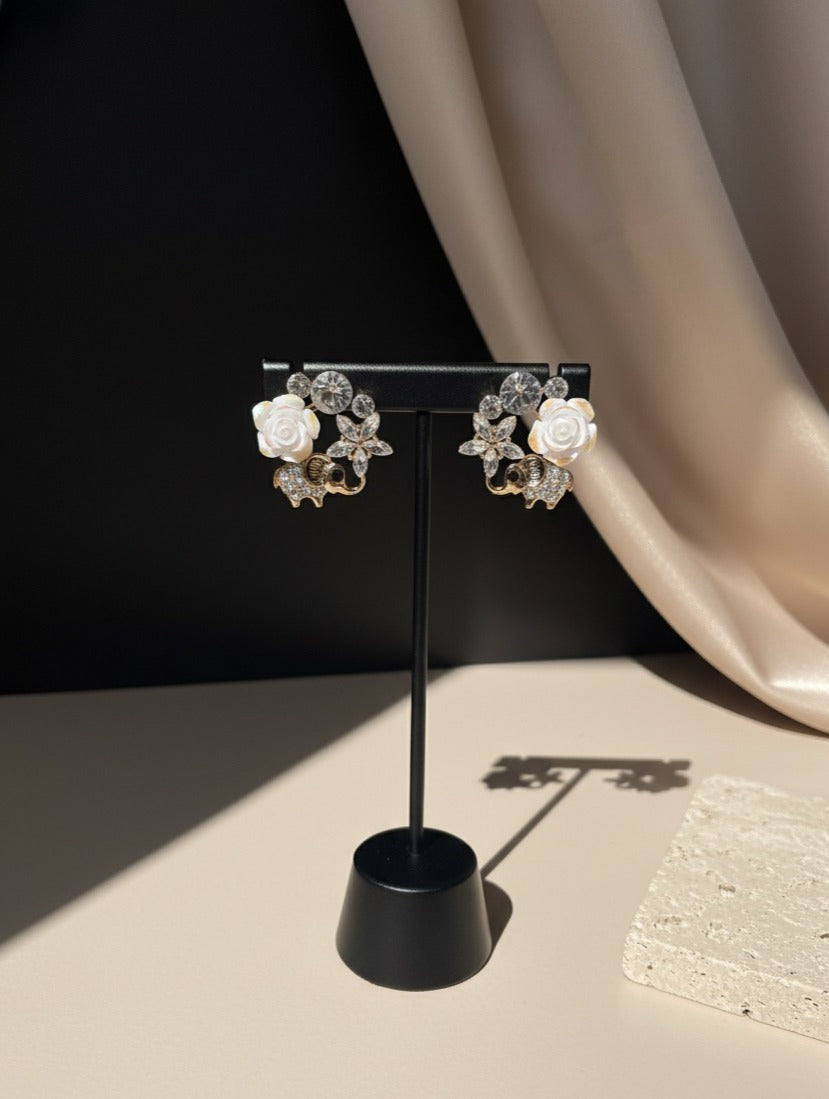 Ivory Garden Elephant Luxe Studs