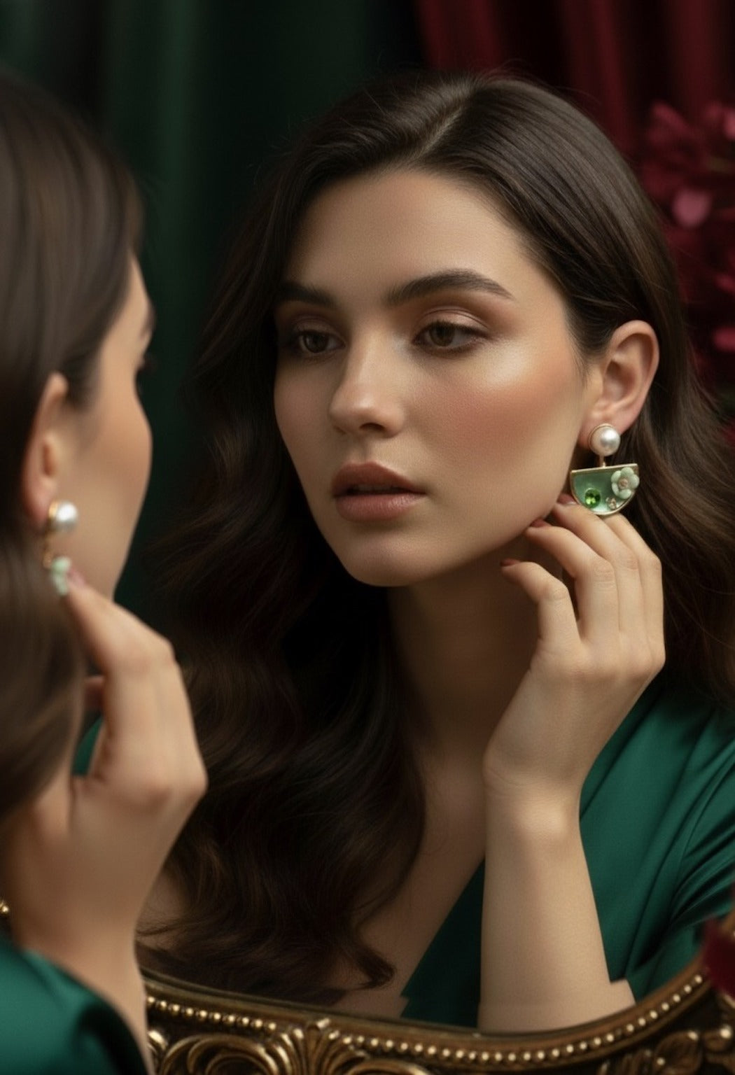 Blossom Pearl-Top Drop Earrings