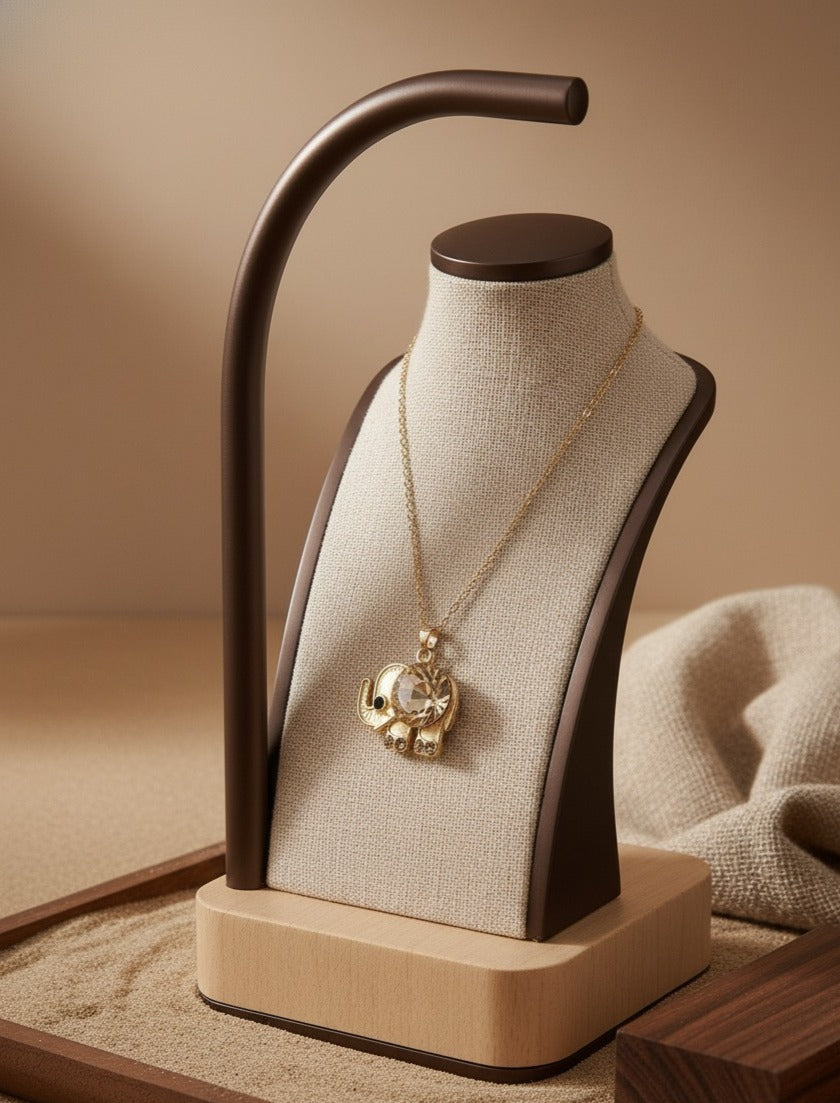 Crystal Elephant Pendant Necklace