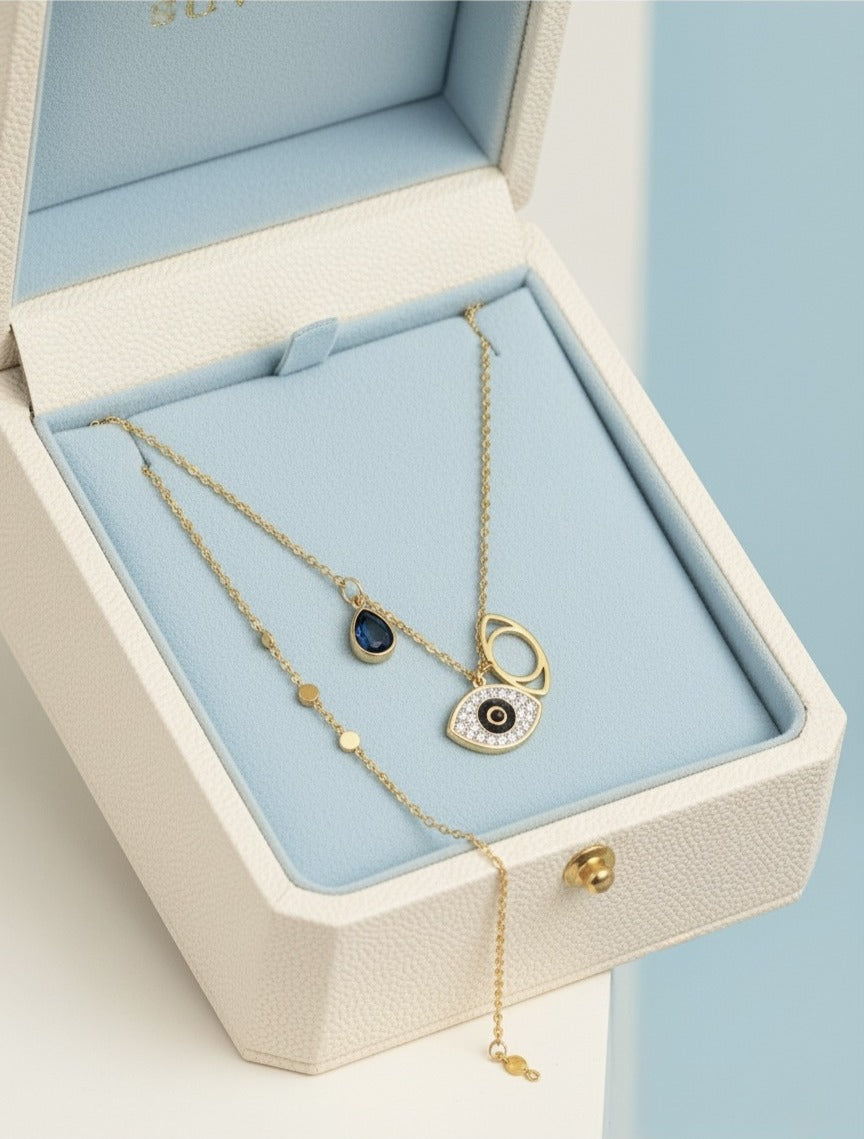 Midnight Aura Evil Eye Necklace