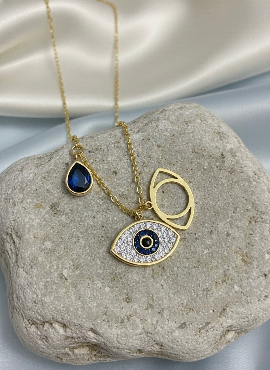 Midnight Aura Evil Eye Necklace