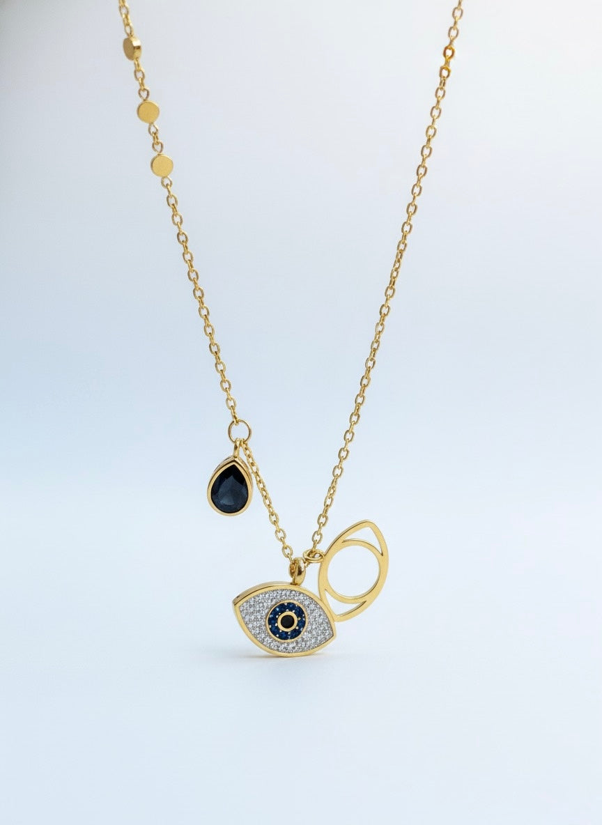 Midnight Aura Evil Eye Necklace