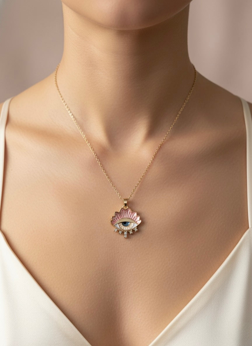 Celestial Eye Charm Necklace
