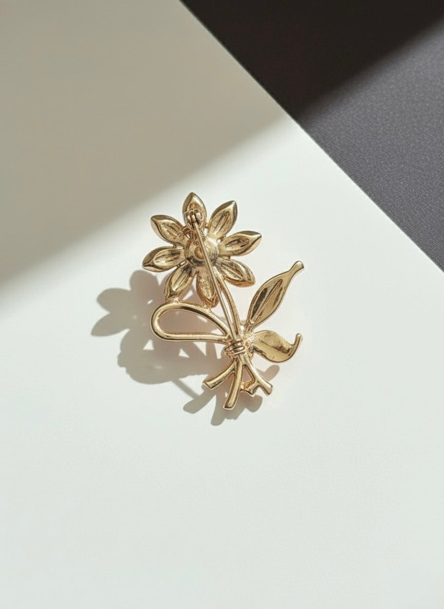 Golden Bloom Luxe Brooch