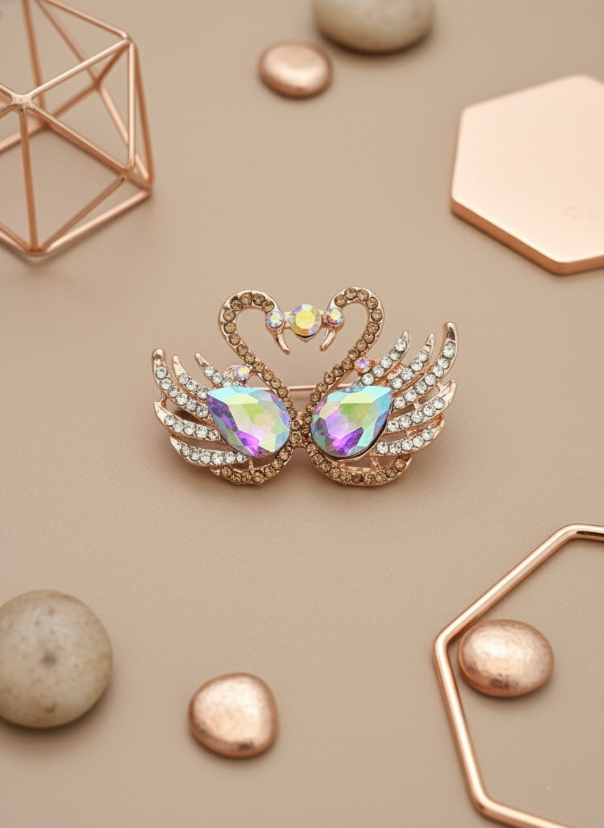 Celestial Swan Harmony Brooch