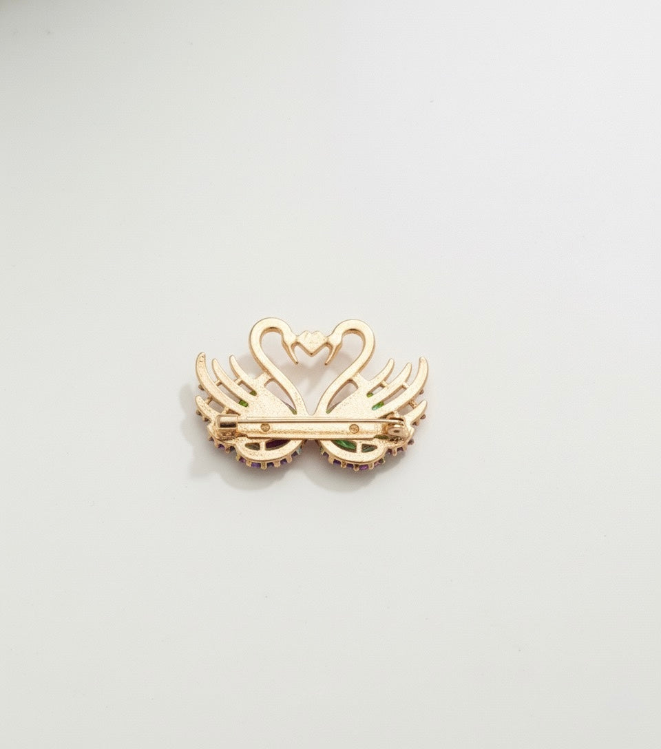 Celestial Swan Harmony Brooch