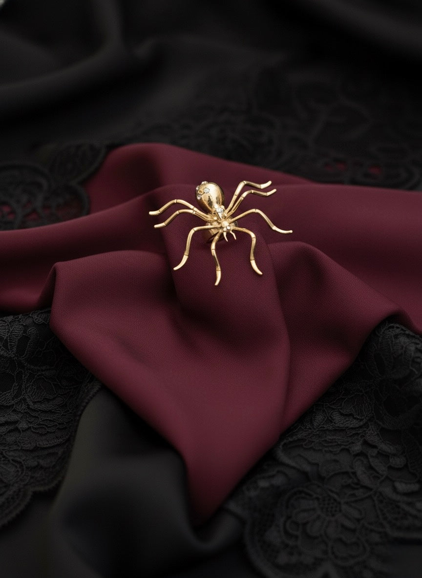 Golden Spider Statement Ring