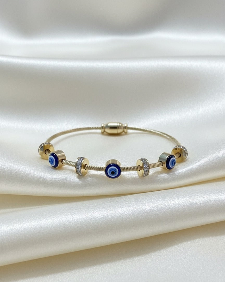 Azure Charm Evil Eye Bracelet