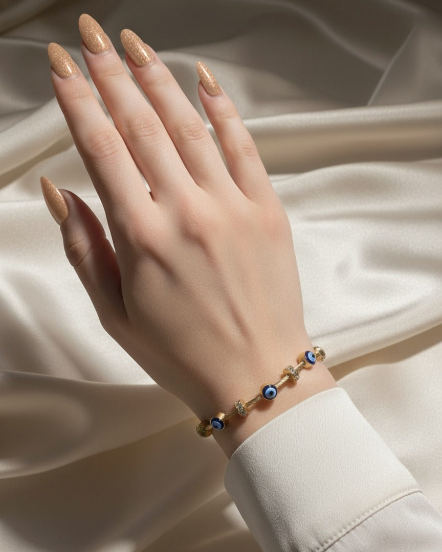 Azure Charm Evil Eye Bracelet