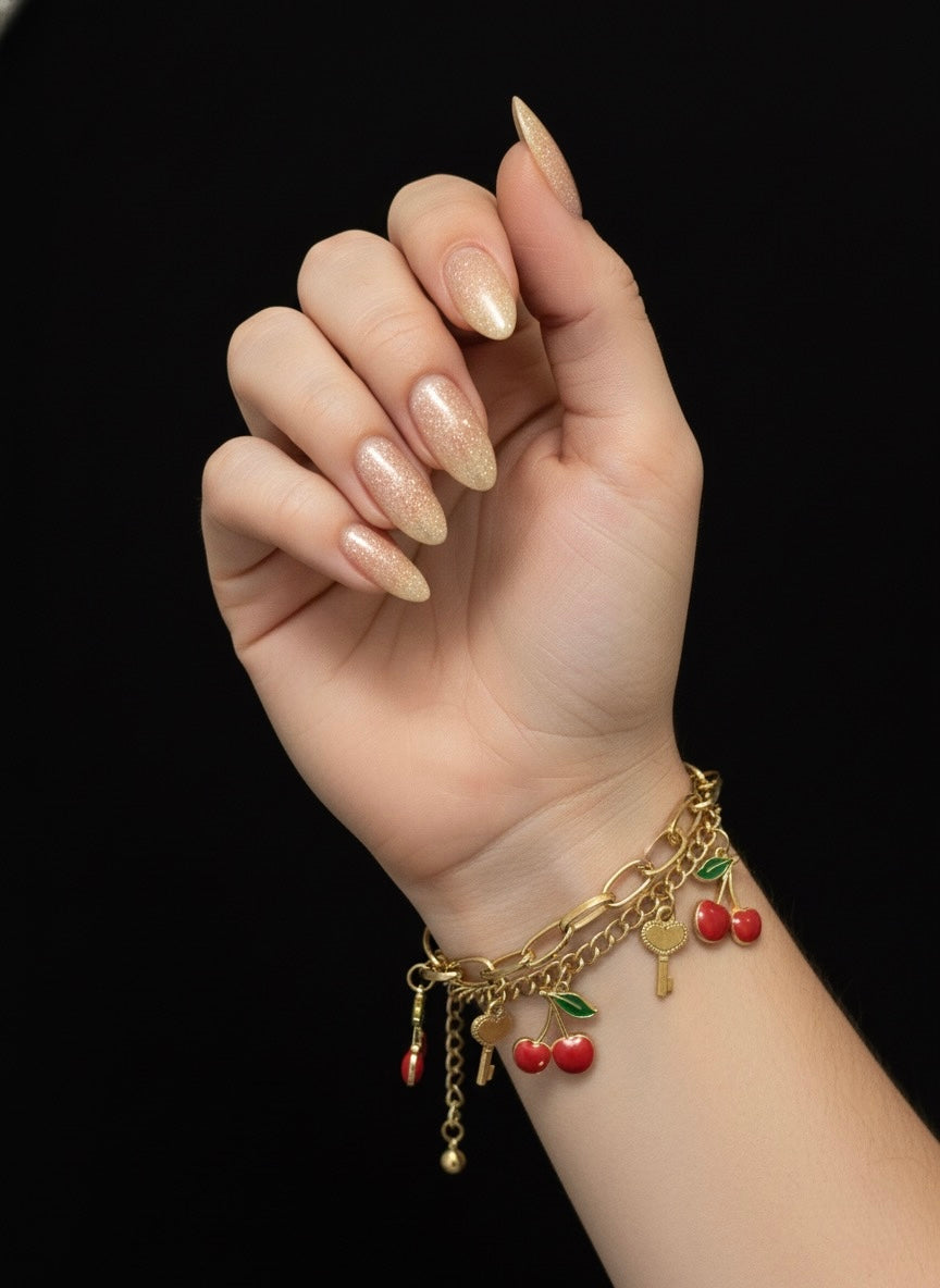 Cherry Key Charm Bracelet