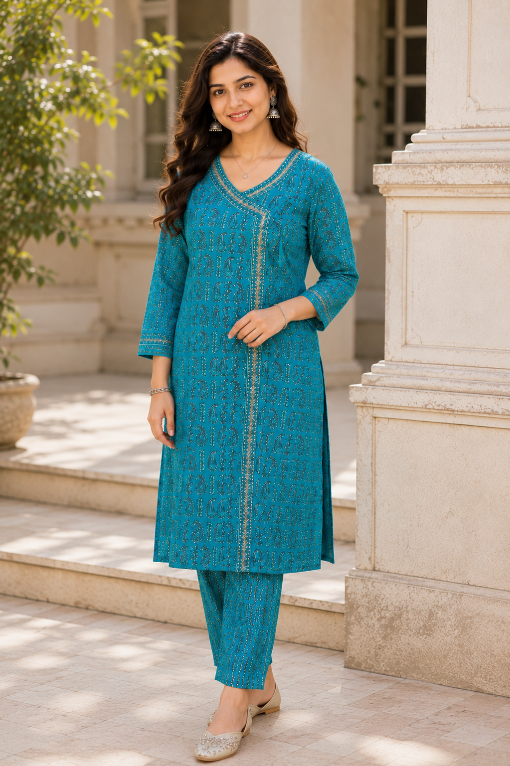 Everyday Blue Printed Suit Set