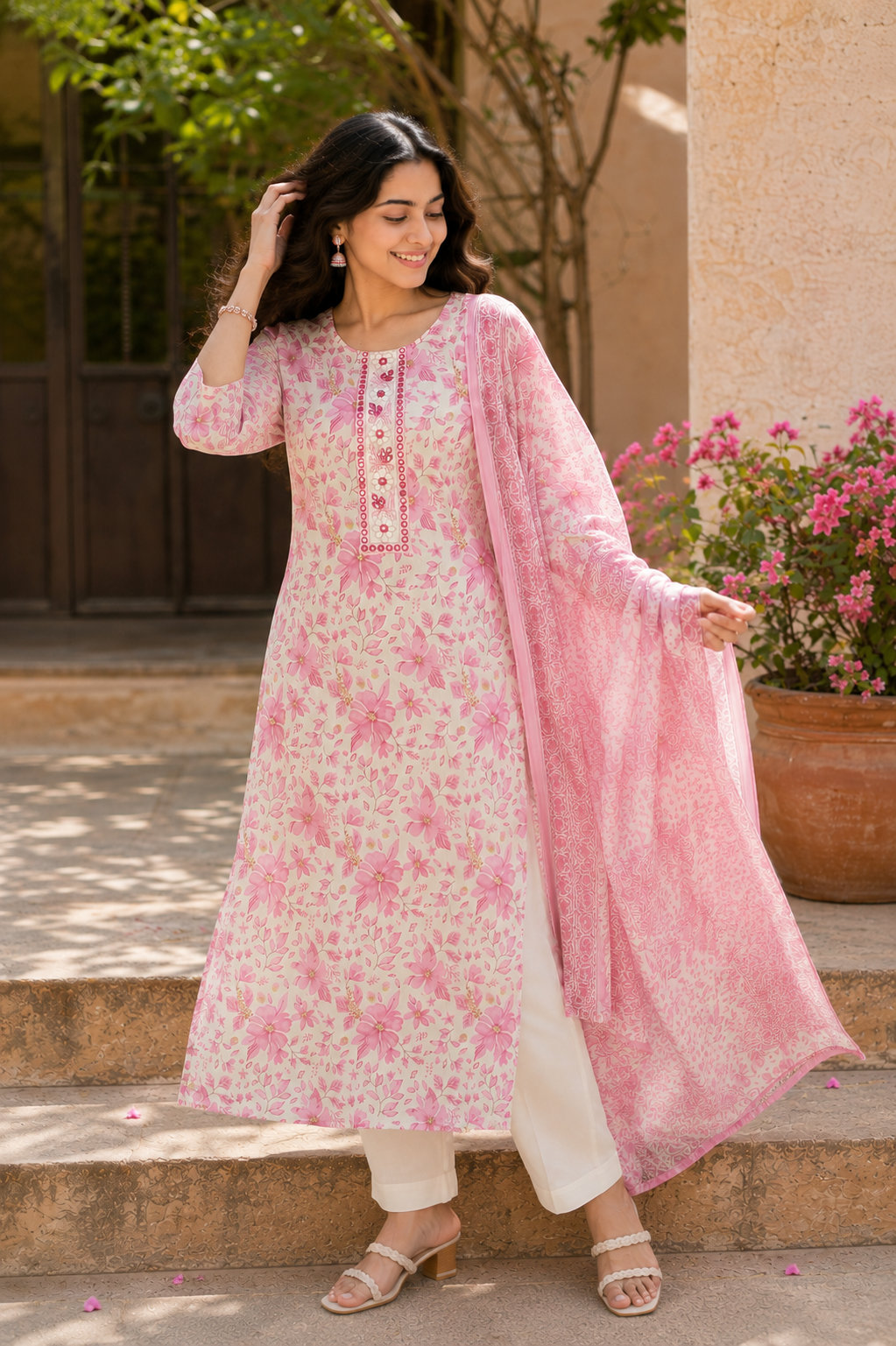 Bloom Floral Cotton Suit Set