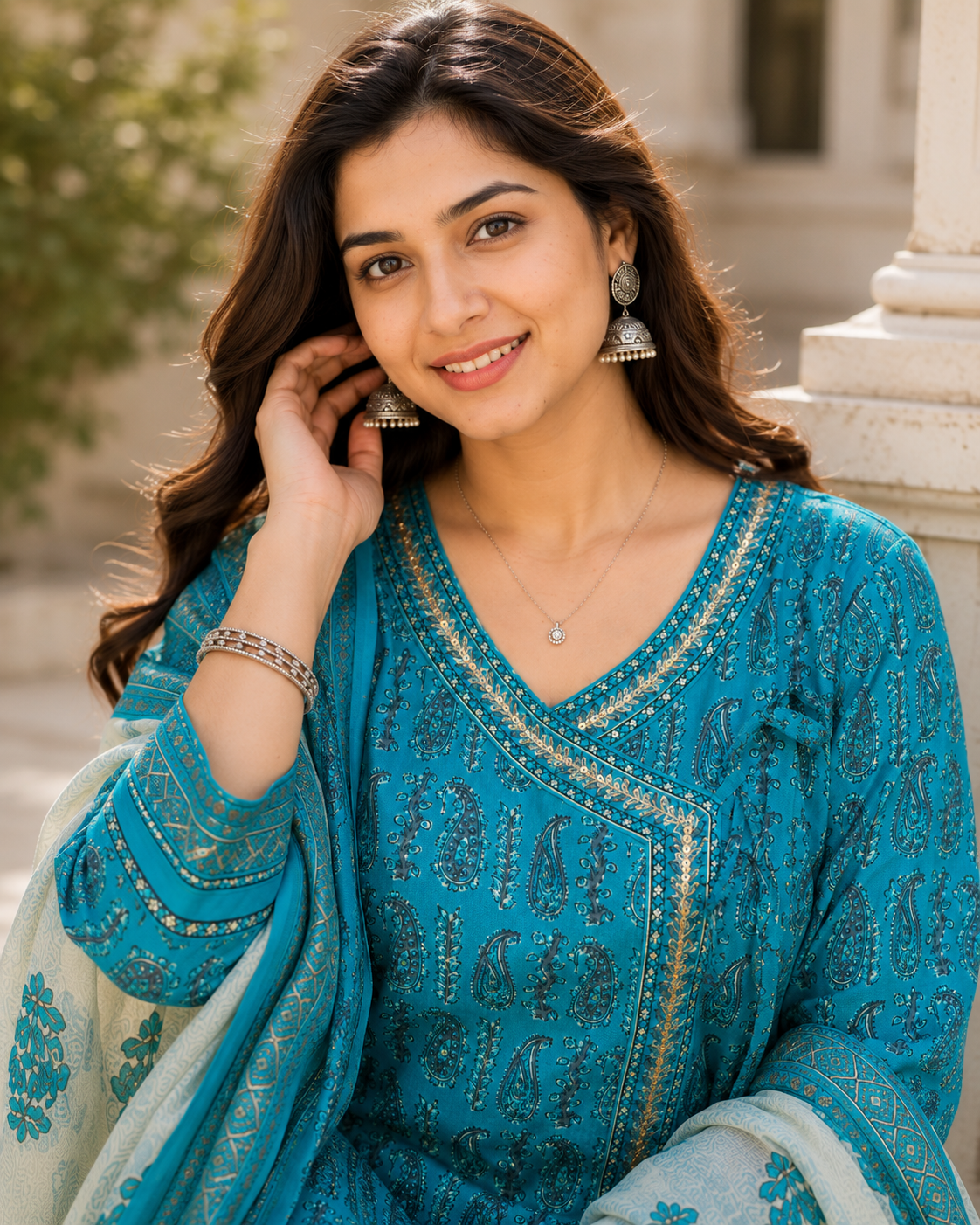 Everyday Blue Printed Suit Set