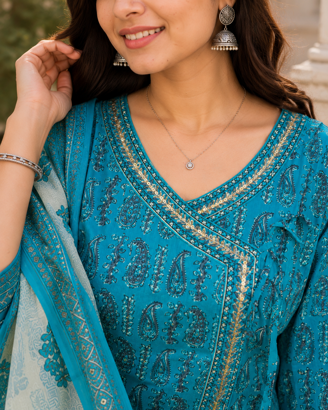 Everyday Blue Printed Suit Set