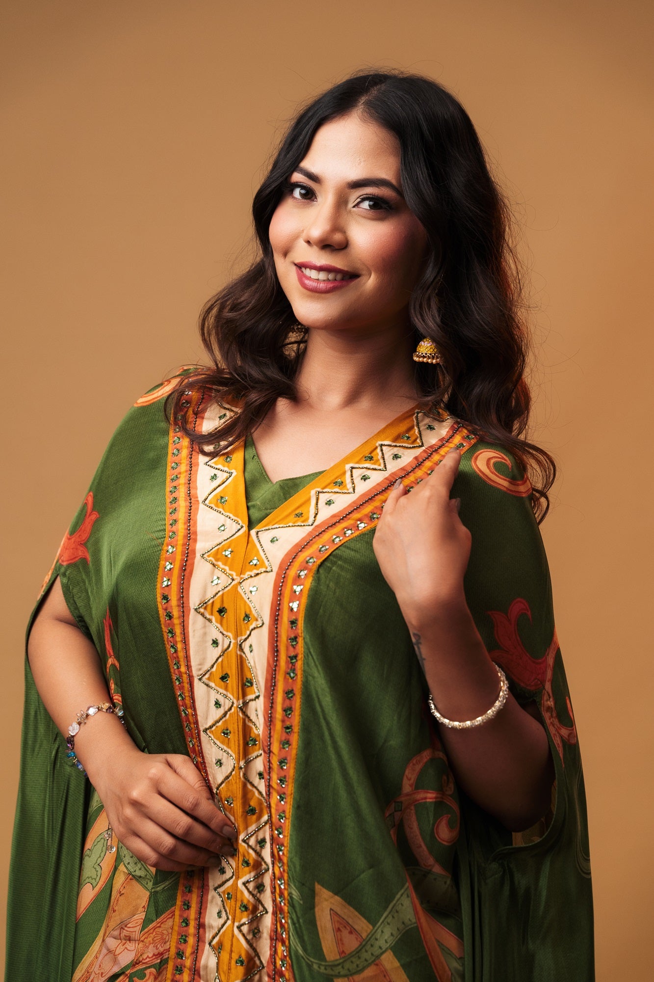 Forest Royale Printed Kaftan Co-ord Set