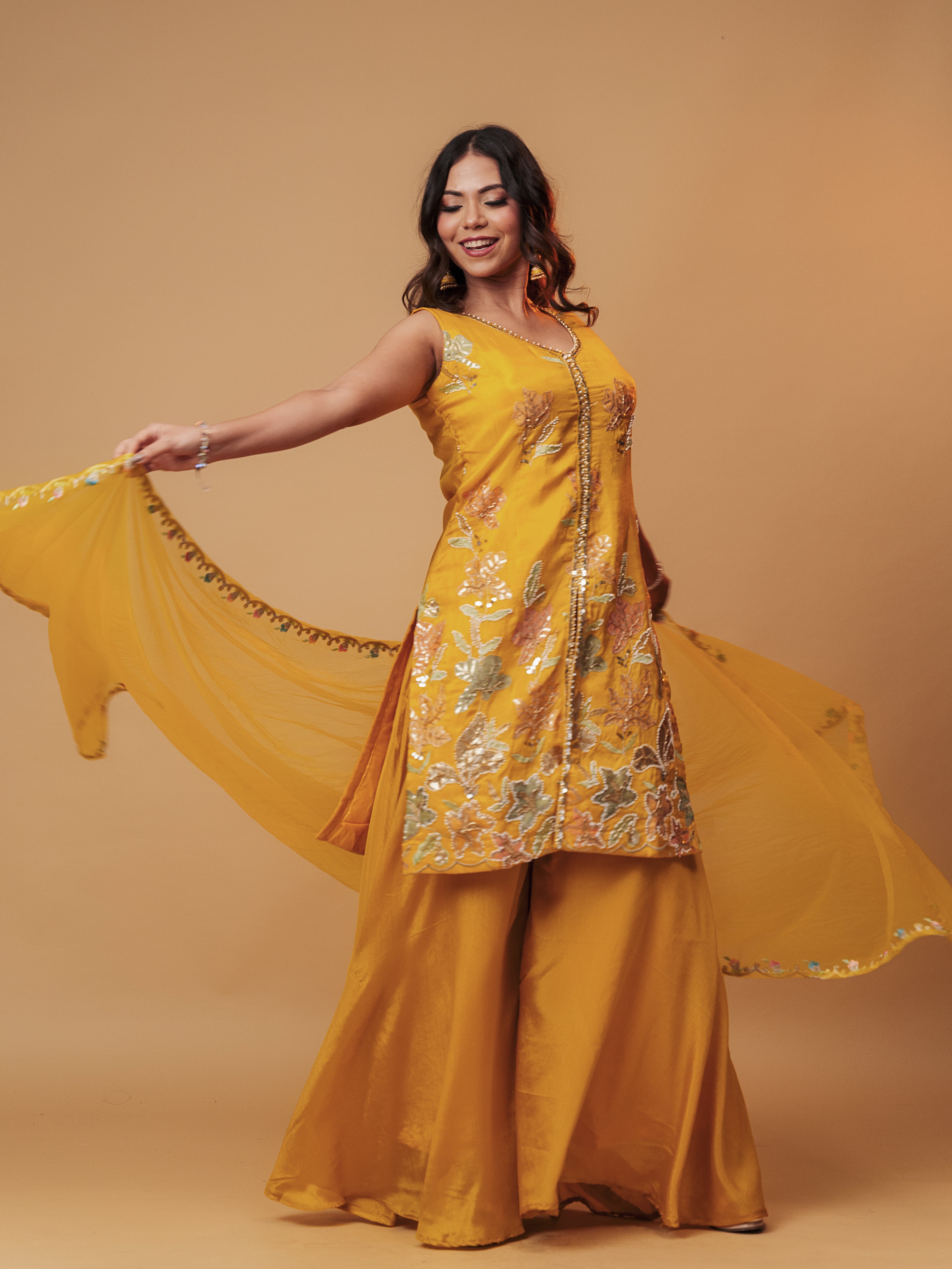 Bloom Festive Heavy Embroidered Palazzo Set