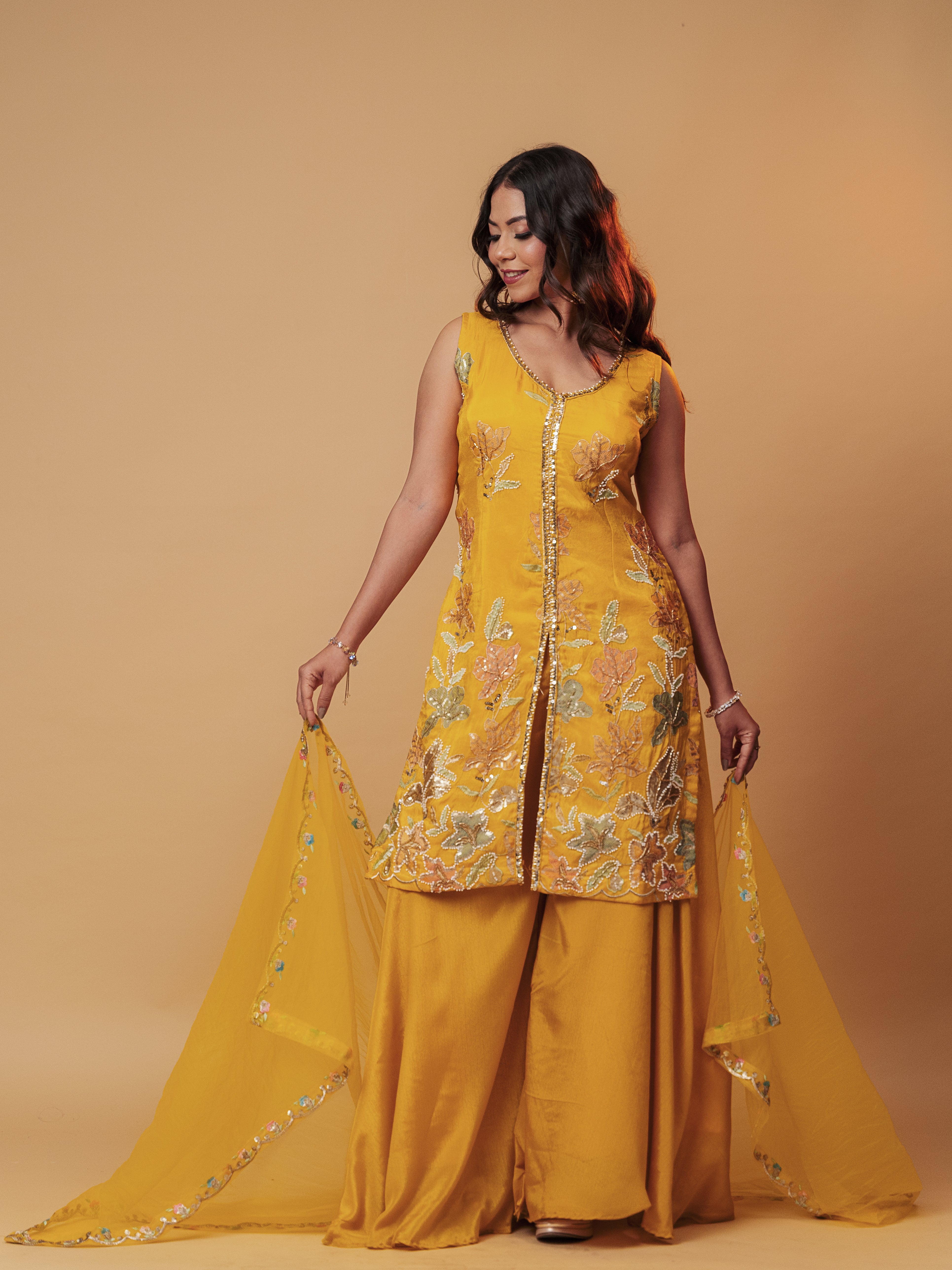 Bloom Festive Heavy Embroidered Palazzo Set