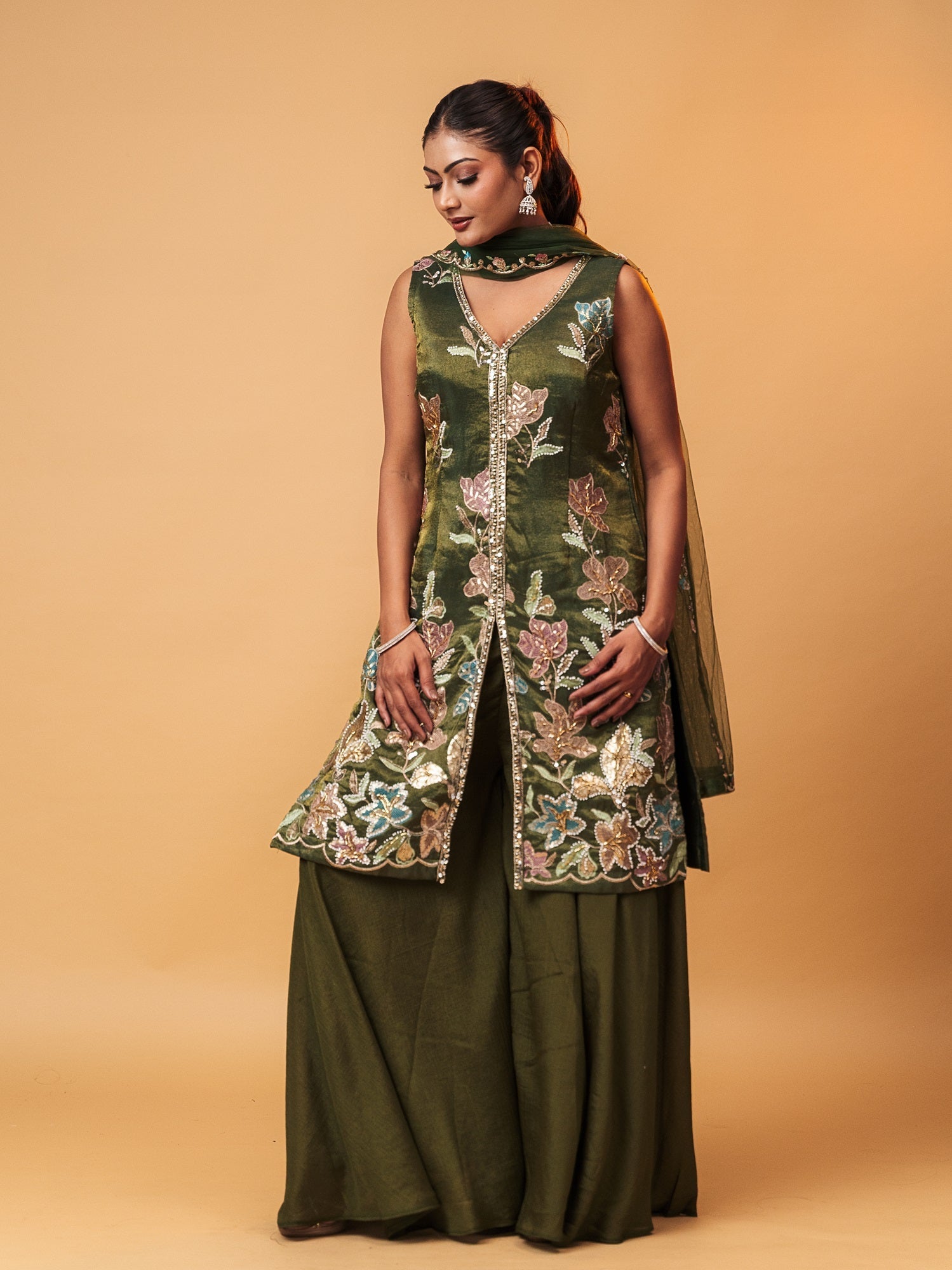 Bloom Festive Heavy Embroidered Palazzo Set