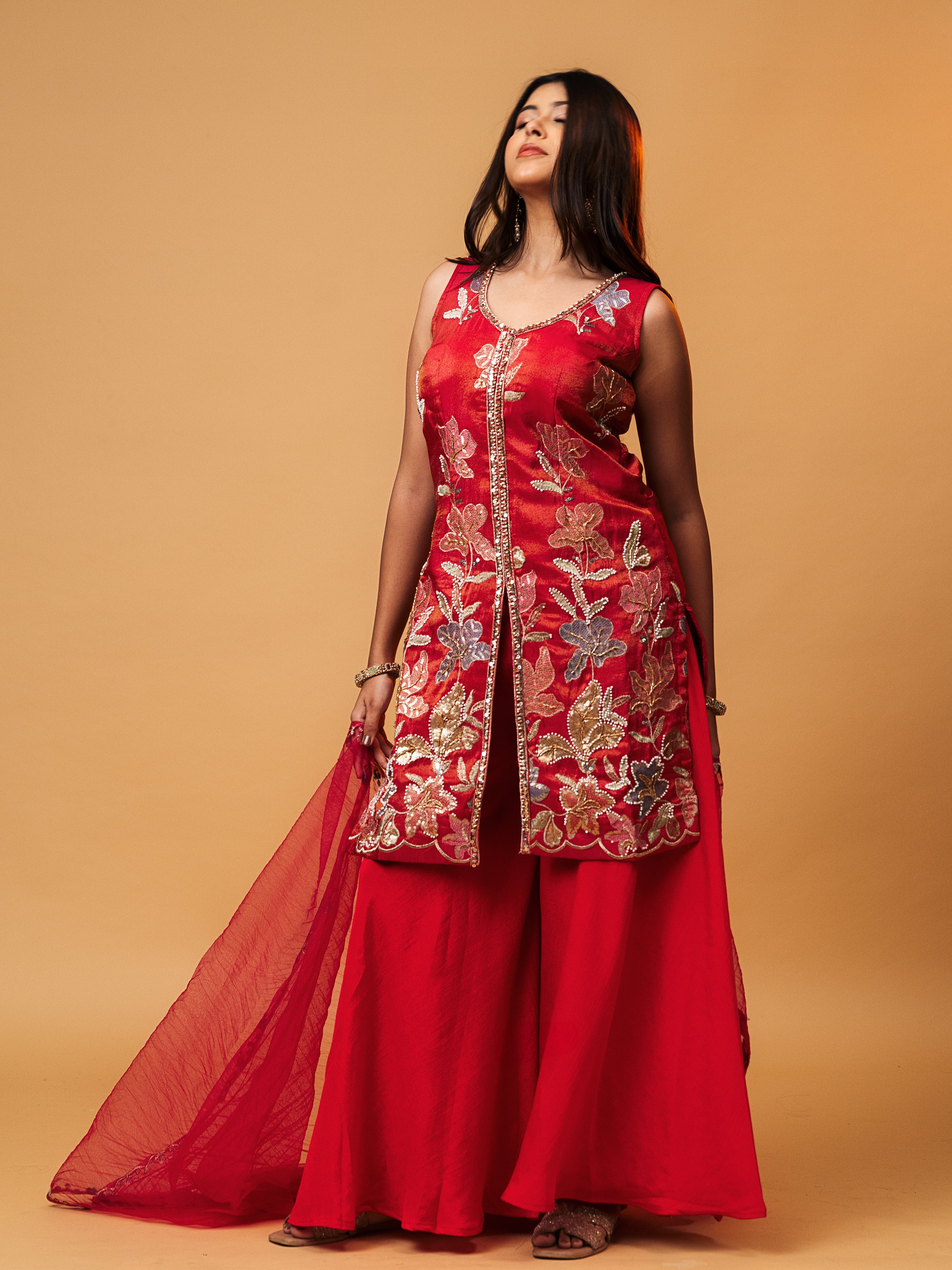 Bloom Festive Heavy Embroidered Palazzo Set