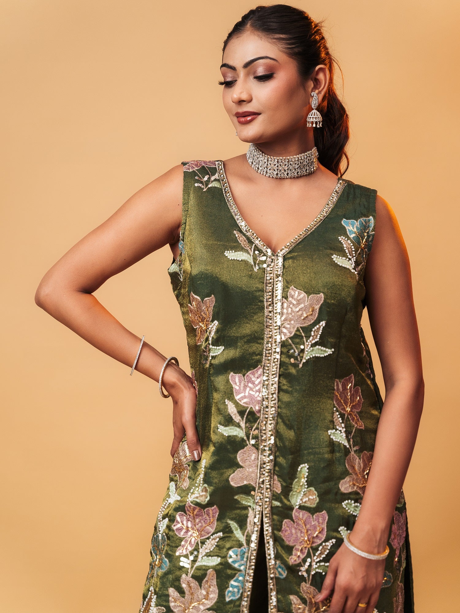 Bloom Festive Heavy Embroidered Palazzo Set