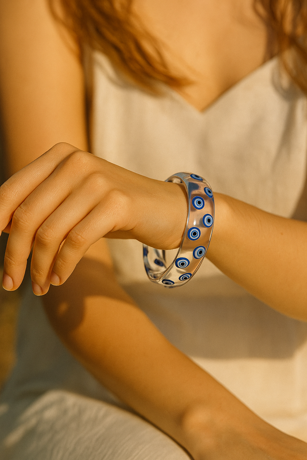Evil Eyes Transparent Bangle