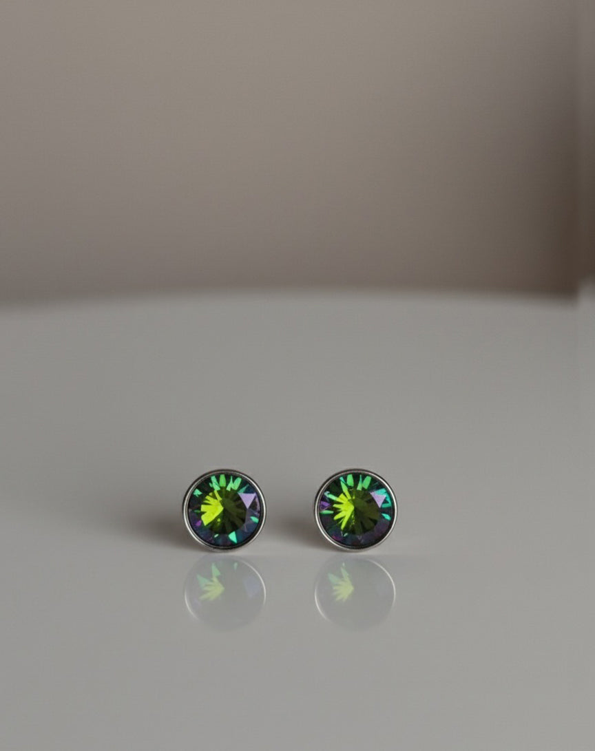 Mystic Aurora Gemstone Studs