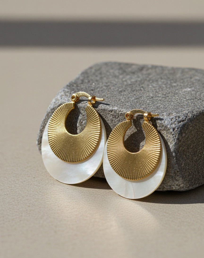 Golden Shell Aura Hoop Drops