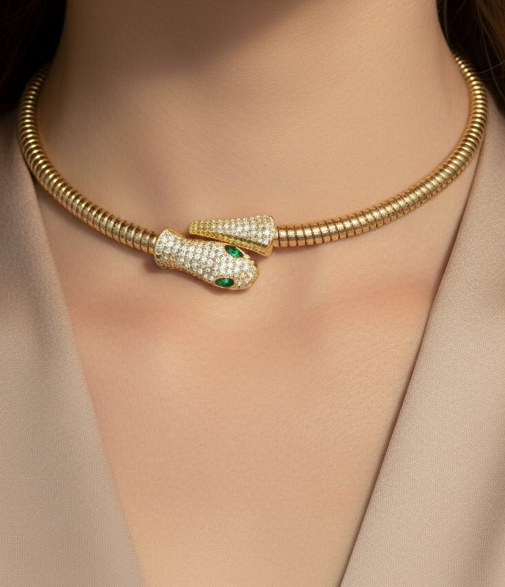 Emerald Serpent Luxe Choker