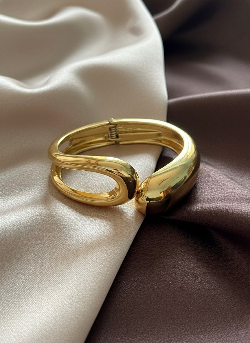 Golden Embrace Cuff Bracelet