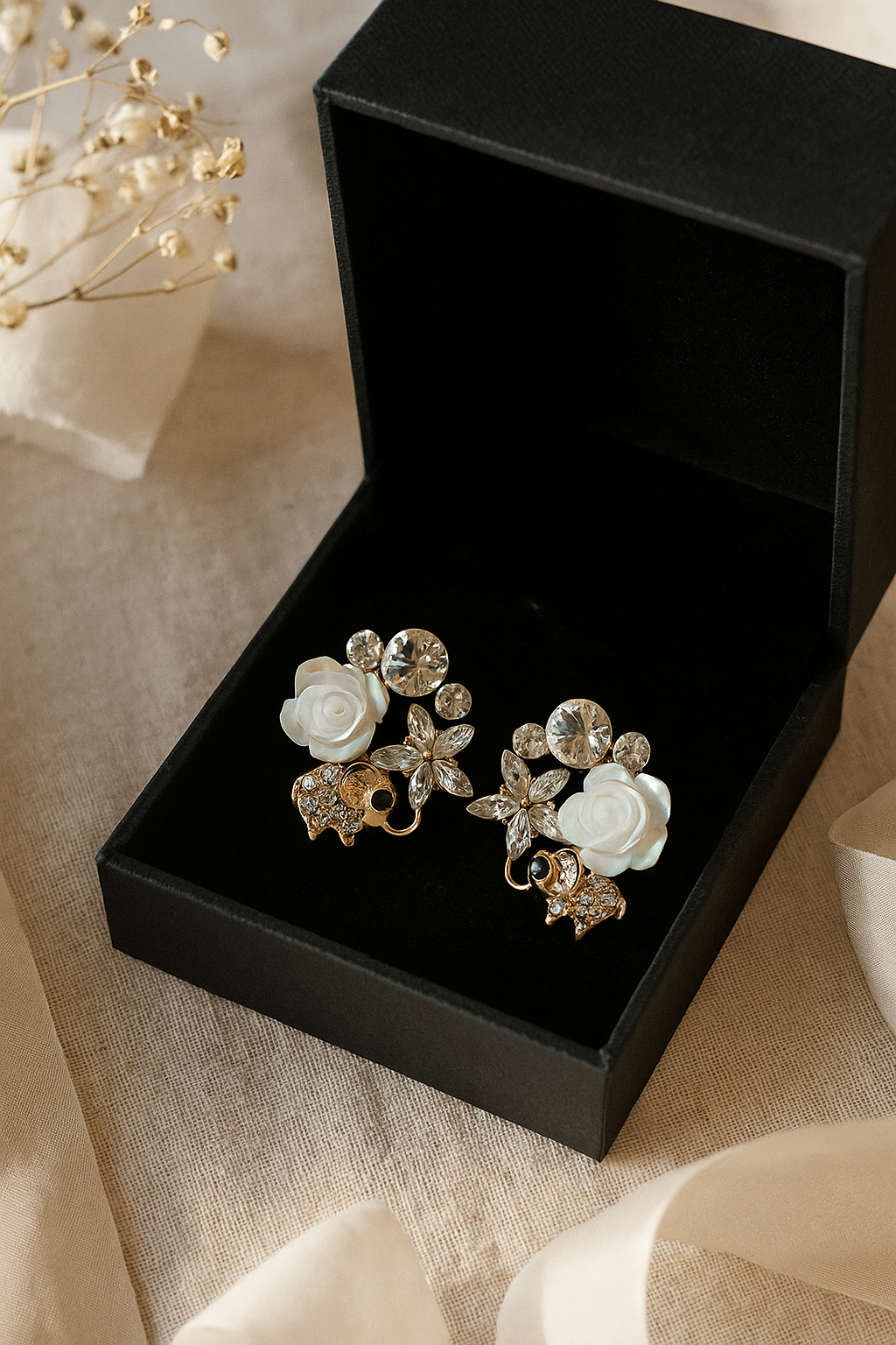 Ivory Garden Elephant Luxe Studs