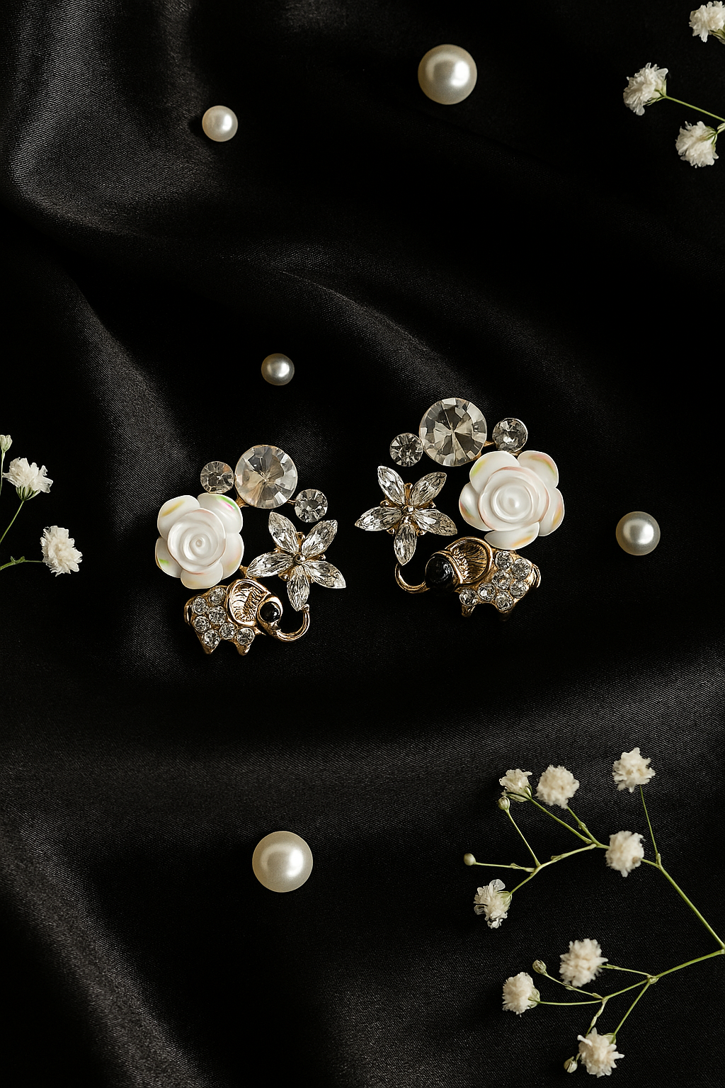 Ivory Garden Elephant Luxe Studs